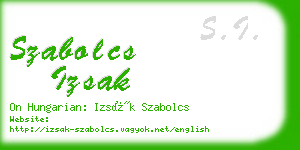 szabolcs izsak business card